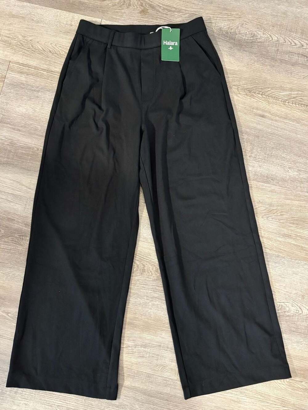 Halara Black Wide Leg Casual Pants with Pockets